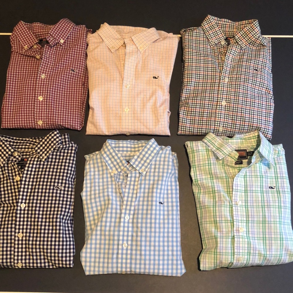 Vineyard Vines whale shirt kids large set of 6